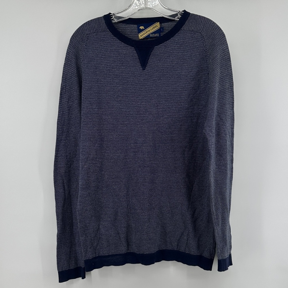Onward Reserve Reserve Label Navy Cotton Cashmere Crewneck Sweater Men’s Large